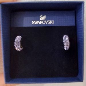 NWT Swarovski purple earrings